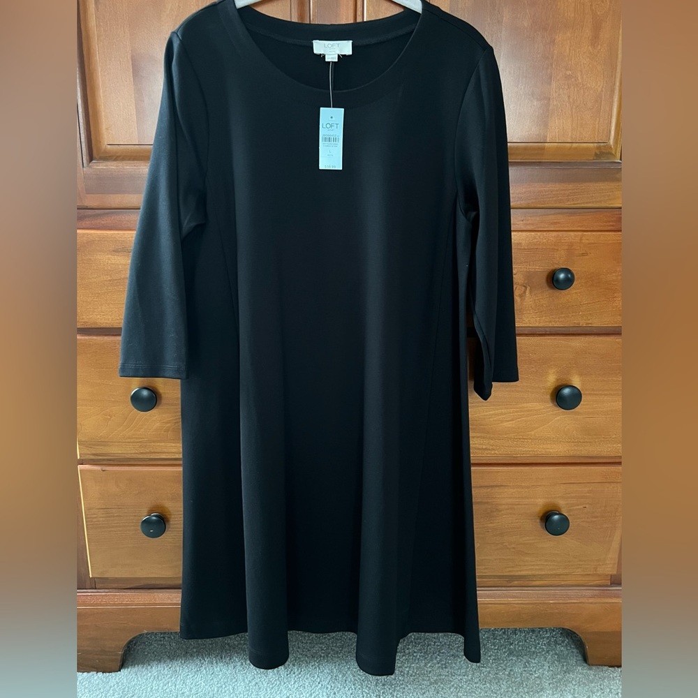 NWT Loft petite black dress